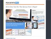 Tablet Screenshot of pick3stats.com